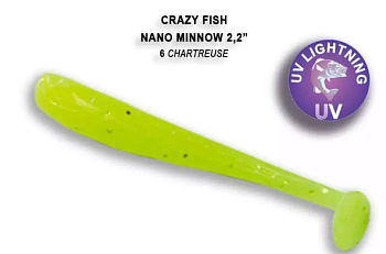 Приманка силиконовая Crazy Fish Nano Minnow 2.2' 5,5см (22-55-6-6)