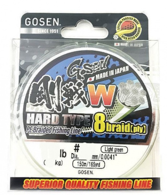 Плетеный шнур GOSEN W8 Hard Type, 150m Плетеный шнур GOSEN W8 Hard Type, 150m