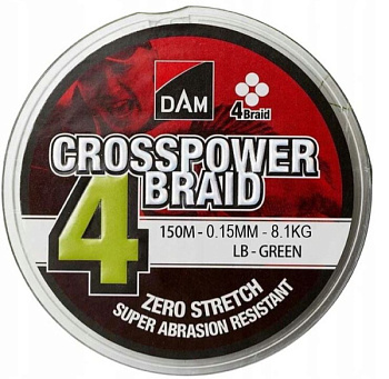 Плетеный шнур Dam Crosspower 4-Braid 150м  (0.15mm)