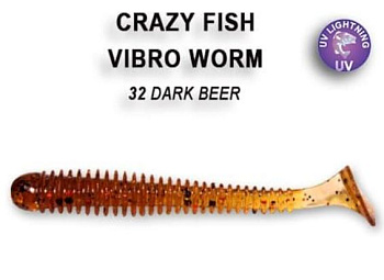 Приманка силиконовая Crazy Fish Vibro Worm 2" 5см  (3-50-32-6)