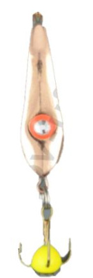 Блесна Пирс зимняя Кобра Окуневая малая с камнем и подвесным чёртиком 2,7г Блесна Пирс зимняя Кобра Окуневая малая с камнем и подвесным чёртиком 2,7г