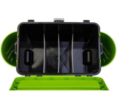 Ящик зимний Helios FishBox двухсекционный зелёный с двумя стаканами 19л