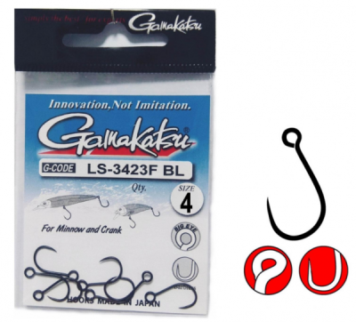 Крючок одинарный Gamakatsu LS-3423F BL N/L №4