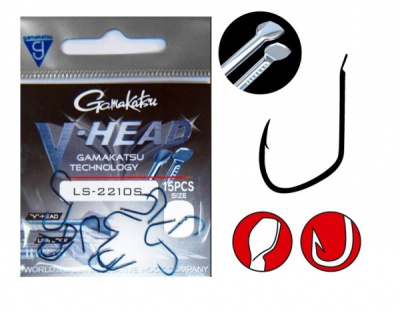 Крючки Gamakatsu VH LS-2210S, №8, (15шт) Крючки Gamakatsu VH LS-2210S, №8, (15шт)