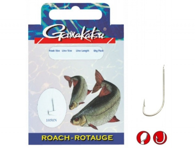 Крючок + поводок Gamakatsu BKS-1050N, №14, 0.10mm (10шт) Крючок + поводок Gamakatsu BKS-1050N, №14, 0.10mm (10шт)