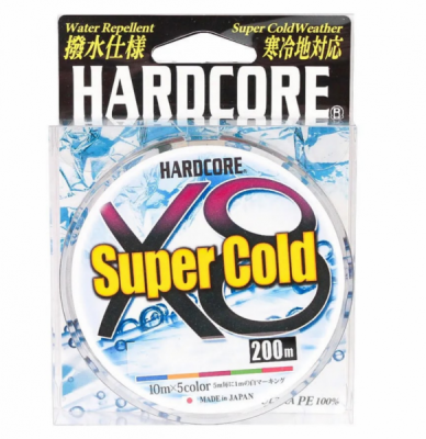 Плетеный шнур Duel PE Hardcore X8 Super Cold 5Color 200м 