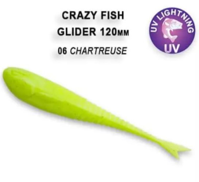 Приманка силиконовая Crazy Fish Glider 5'', 12 см