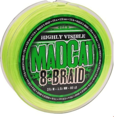 Плетеный шнур Dam Madcat 8-Braid 270м¶ Плетеный шнур Dam Madcat 8-Braid 270м¶