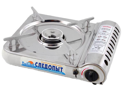 Плита настольная газовая Следопыт - DeluxE с подогревом из нержавеющей стали Плита настольная газовая Следопыт - DeluxE с подогревом из нержавеющей стали