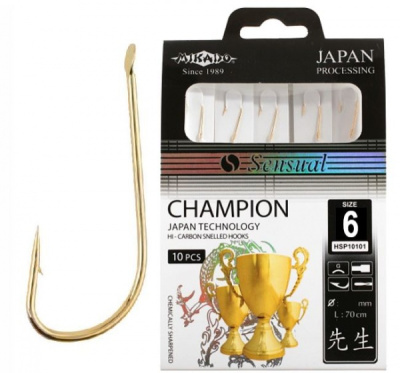 Крючок с поводком Mikado Sensual Champion G 70см №6 Крючок с поводком Mikado Sensual Champion G 70см №6