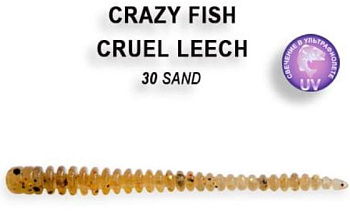 Приманка силиконовая Crazy Fish Cruel Leech 2.2" 5,5см (8-55-30-6)