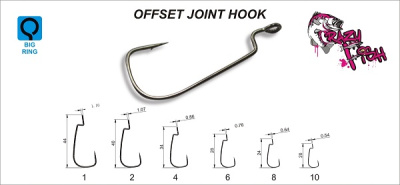 Крючок офсетный Crazy Fish Offset Joint Hook №2 