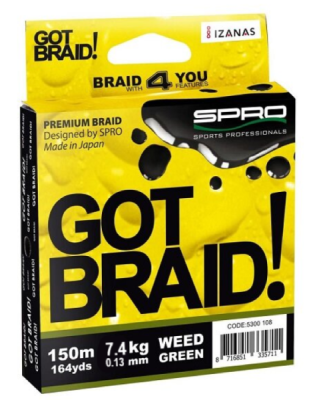 Плетеный шнур Spro Got Braid 0,13мм 150м Green