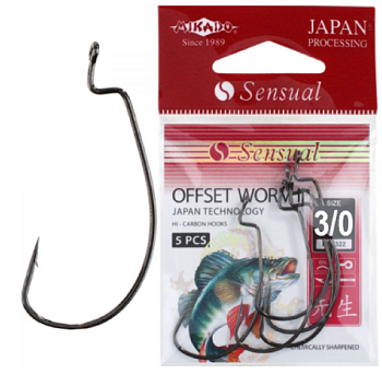 Крючок офсетный Mikado Sensual Offset Worm II BN (№3/0)