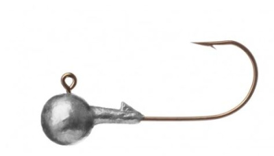 Джиг - головка Шар 10 г с черным крючком Eagle №3/0 Джиг - головка Шар 10 г с черным крючком Eagle №3/0