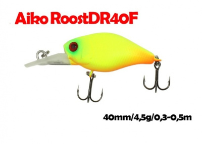 Воблер AIKO Roost crank DR 40F, 50mm, 4.5g, заглубление 0.3-0.5m (плавающий) Воблер AIKO Roost crank DR 40F, 50mm, 4.5g, заглубление 0.3-0.5m (плавающий)