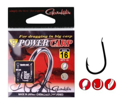 Крючок одинарный Gamakatsu Power Carp Flatted Eye NSB №16