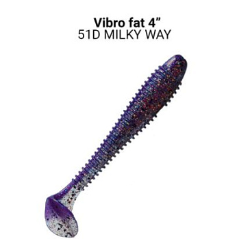 Приманка силиконовая Crazy Fish Vibro Fat 4" 10cм (14-100-51d-6)