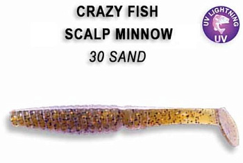 Приманка силиконовая Crazy Fish Scalp Minnow 4" 10см (18-100-30-6)