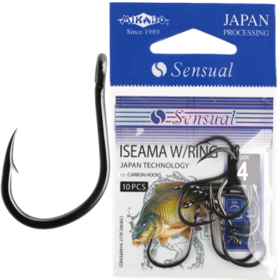 Крючок одинарный Mikado Sensual Iseama W/Ring BN №4