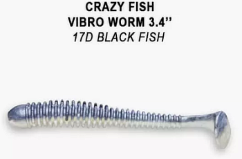 Приманка силиконовая Crazy Fish Vibro Worm Floating 3.4'' 8,5см (13-85-17d-6-F)