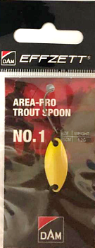 Блесна Dam FZ Pro Trout Spoon №1 2,25см 1,2г (Golden Lime, UV)