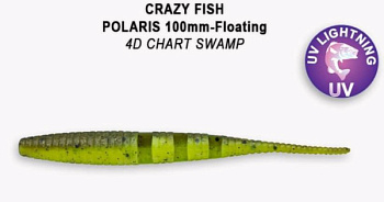 Приманка силиконовая Crazy Fish Polaris Floating 4'' 10 см (38-100-4d-6-F)