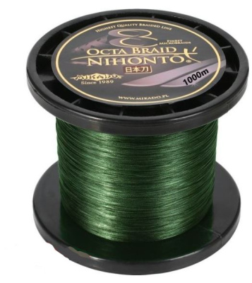 Плетеный шнур Mikado Nihonto Octa Braid (Green), 1000m