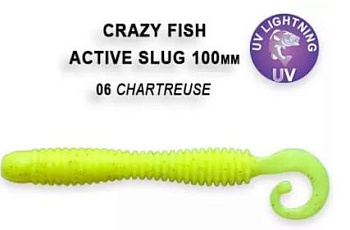 Приманка силиконовая Crazy Fish Active Slug 4" 10см (31-100-6-6, Кальмар)