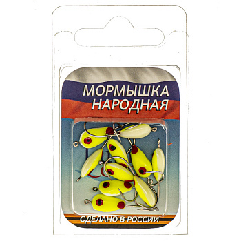 Мормышка фосфорная Lumicom №8 (№6, Yellow)
