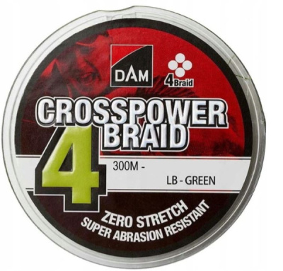 Плетеный шнур Dam Crosspower 4-Braid 300м 